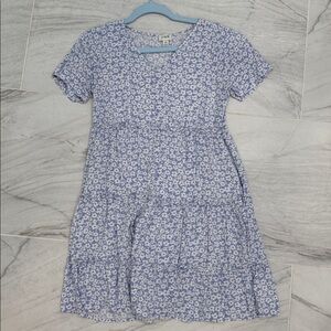 J Crew Blue Floral Flowy Dress